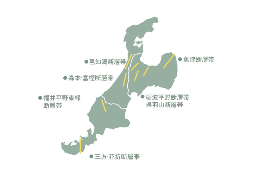 福井県の地図イラスト